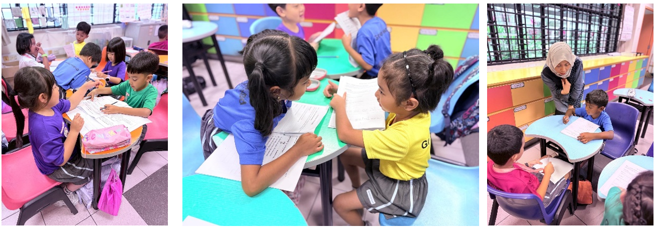 Students engaged in discussion during Project Work
